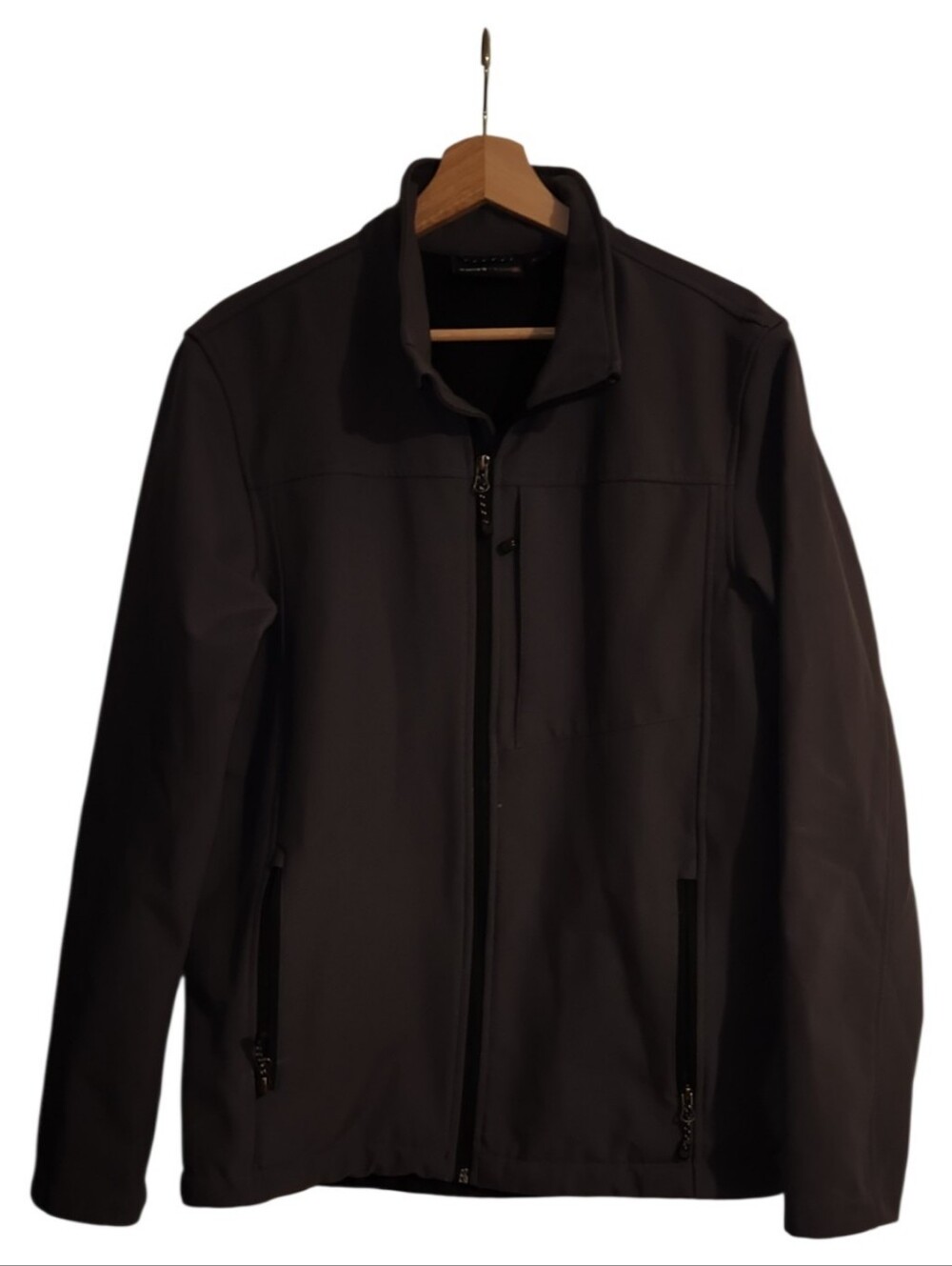 Swiss Tech Mens Softshell Jacket Grey Full Zip Outdoor Coat SM40603Y Small